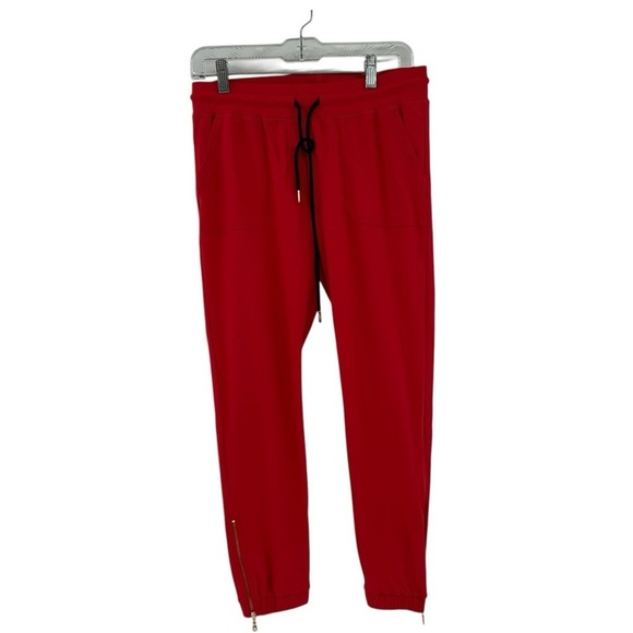 Zyia Active Red Jogger Track Pants Zipper Ankle Size XS sample - Picture 1 of 6